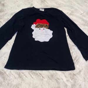 Girls Santa shirt